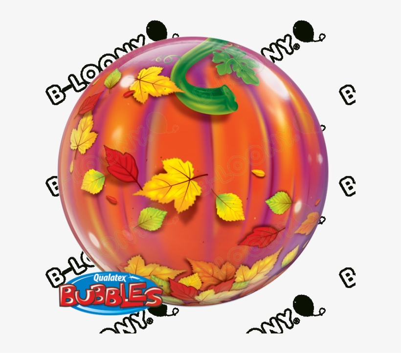22 Single Bubble Balloon Jack O Lantern Back - Bubble Balloons, transparent png download