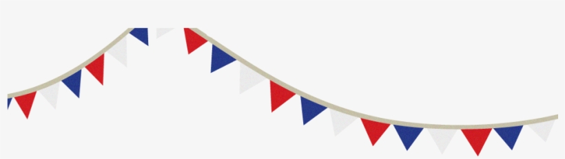 Red,white,blue Bunting - Red White And Blue Bunting Clipart PNG Image