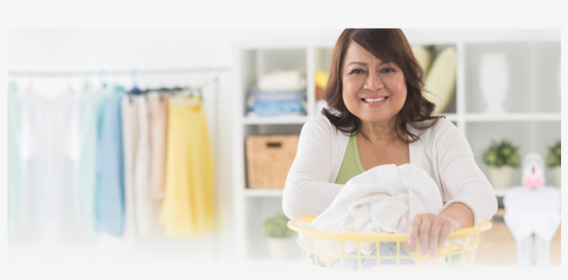 Woman Cleaning - Person Folding Shirt, transparent png download