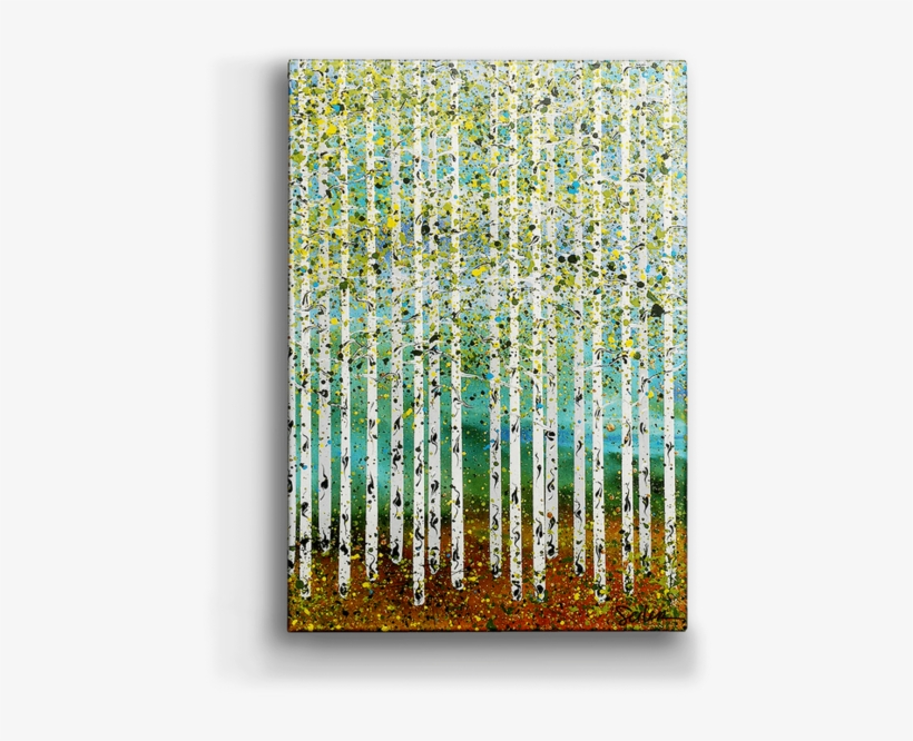 "spring Aspens" Metal Art - Visual Arts, transparent png download