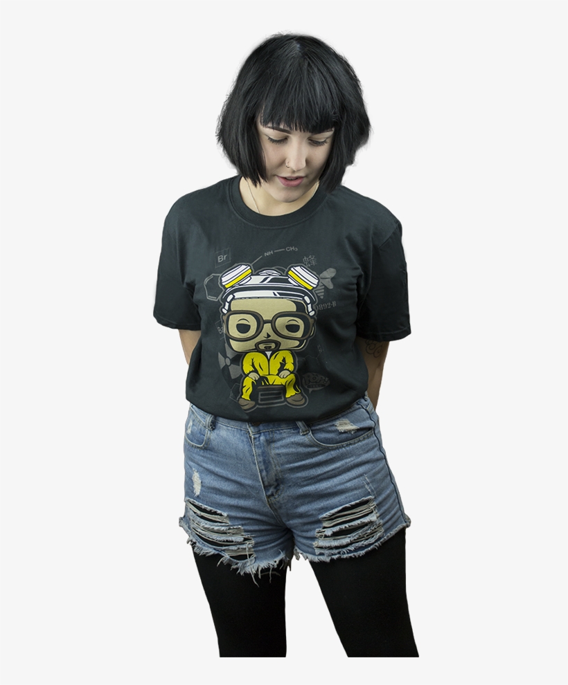 Hazmat Walter White Pop Tees Mens Black T-shirt - Girl, transparent png download