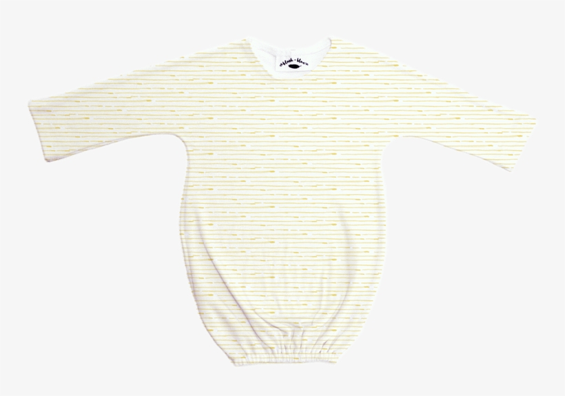 Mustard Watercolor Pinstripe Long Sleeve Sleeper - Sweater, transparent png download