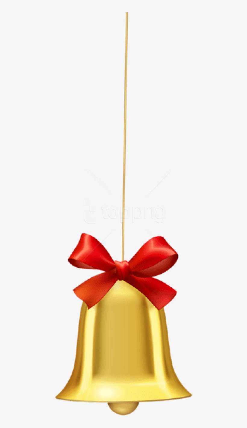 Free Png Hanging Christmas Bell With Red Bow Png Images - Satin, transparent png download