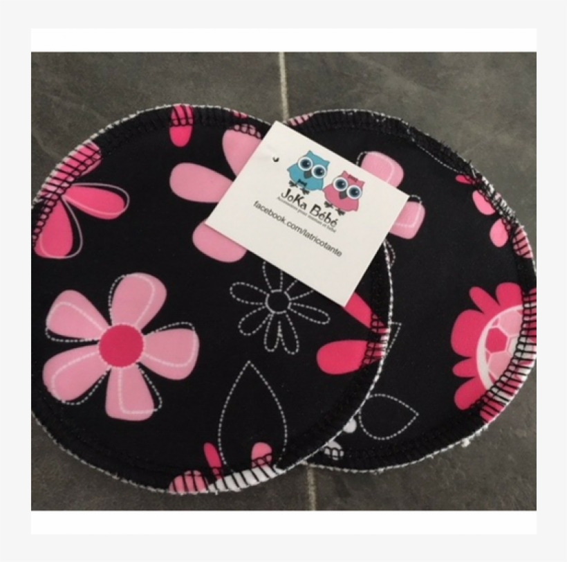Black Flower Nursing Pads - Floral Design, transparent png download