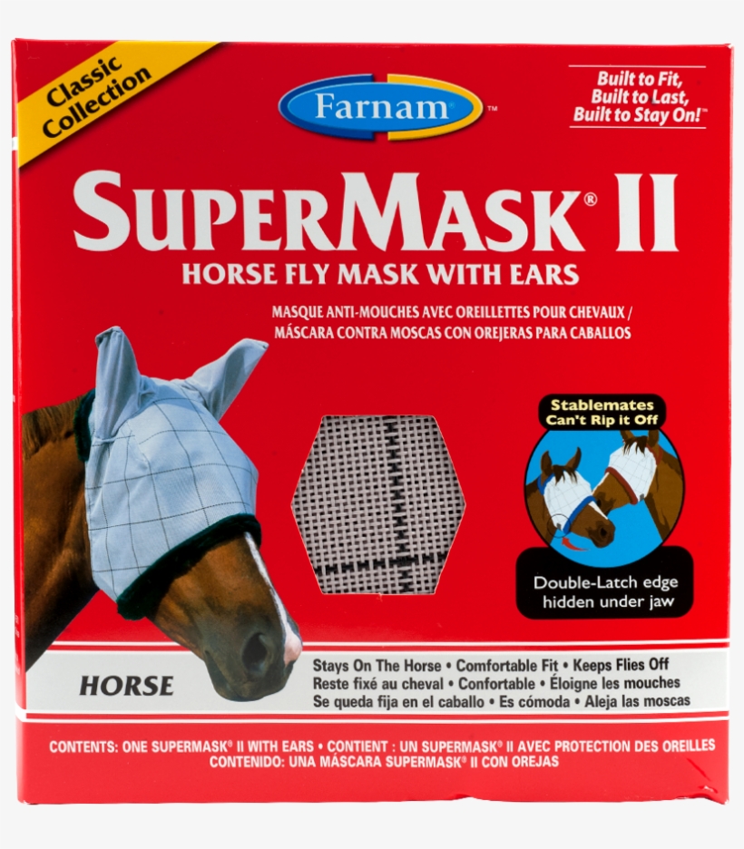 Supermaskiiears Classic Horse - Horse Fly Mask Red, transparent png download