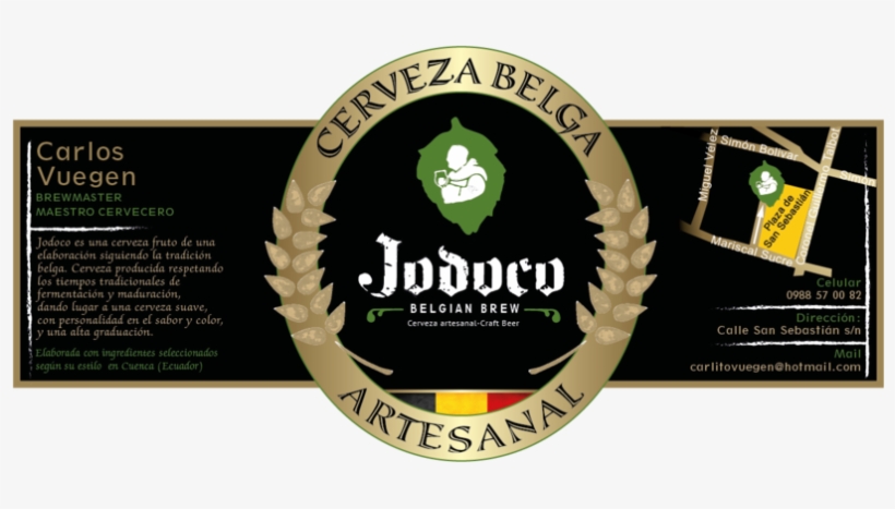 Etiqueta De La Cerveza Belga Artesanal Jodoco - Null Toleranz Für Nazis, transparent png download
