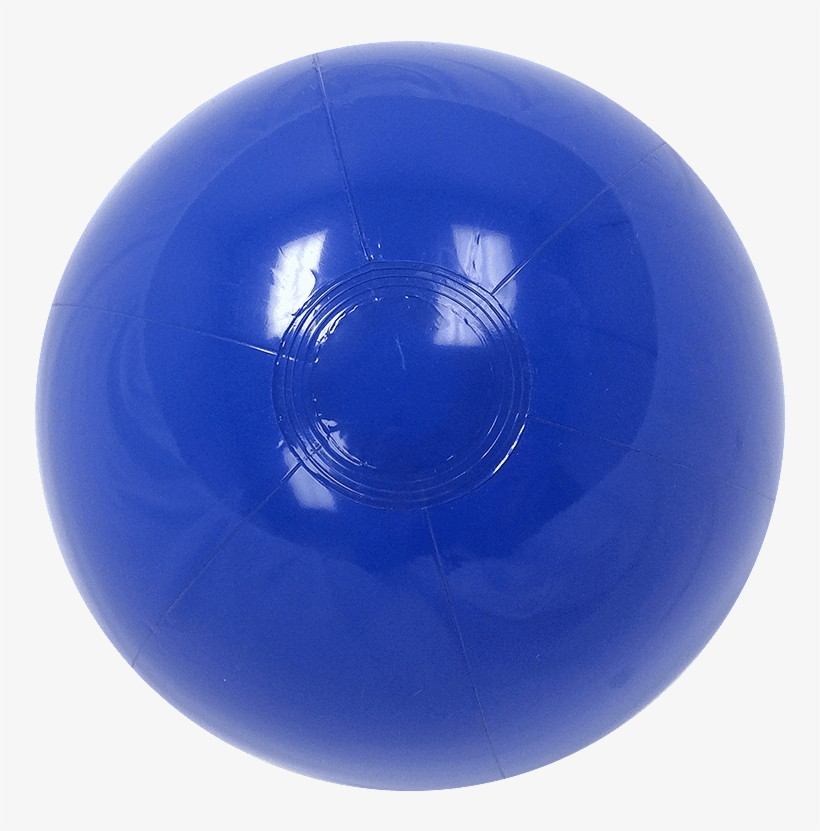 16 Solid Blue Beach Ball - Sphere, transparent png download