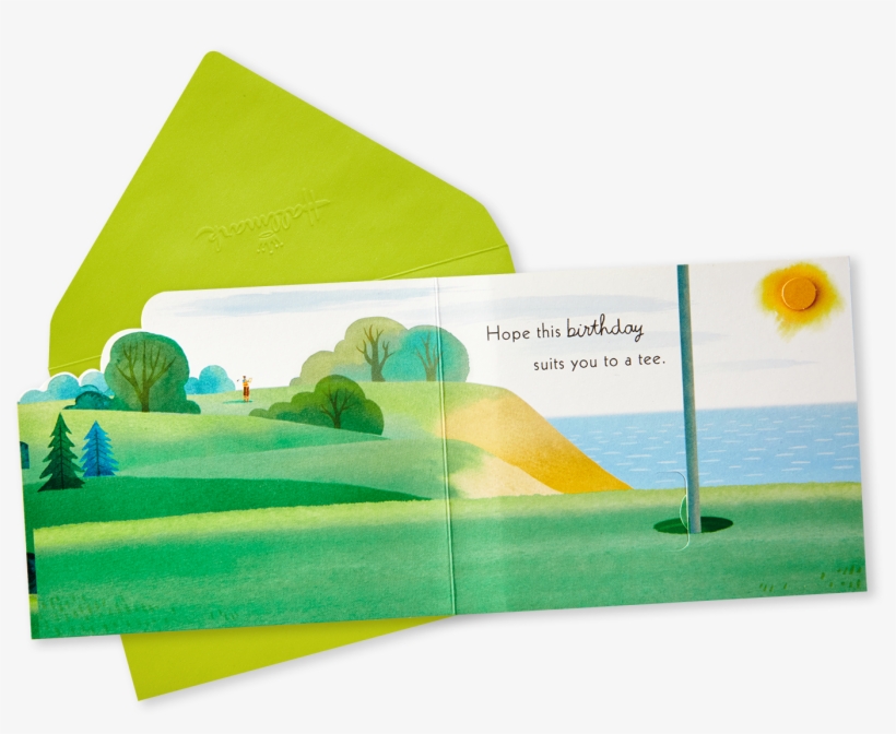 Hole In One Golfer Mini Pop Up Birthday Card - Inflatable, transparent png download