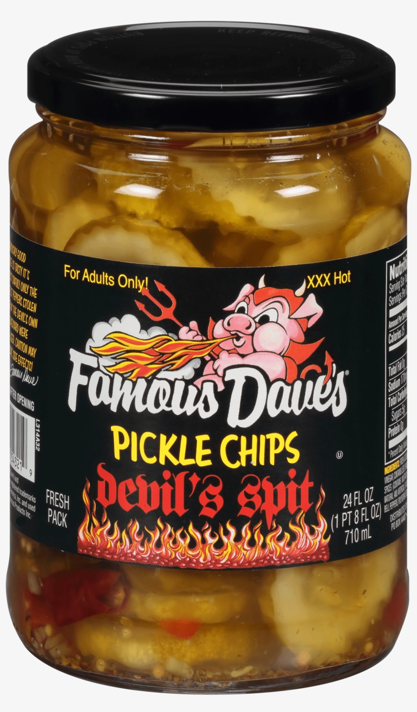 Famous Dave's Devil's Spit Pickle Chips - Famous Dave's Devil's Spit Pickles, transparent png download