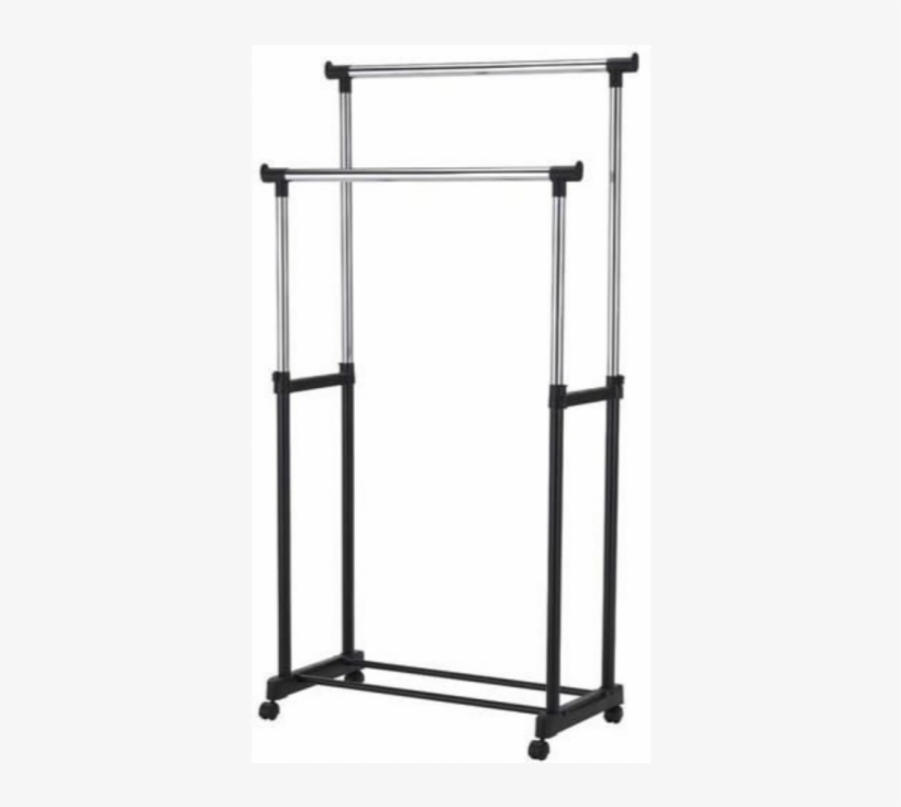 Double Pole Telescopic Clothes Rack, transparent png download