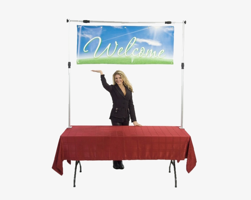 Ez Frame Displays Your Horizontal Banner Above The - Display Table Banner, transparent png download