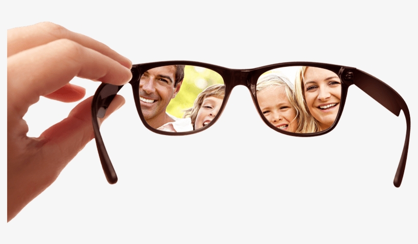 Family Focused Eye Care - Looking Through Glasses, transparent png download