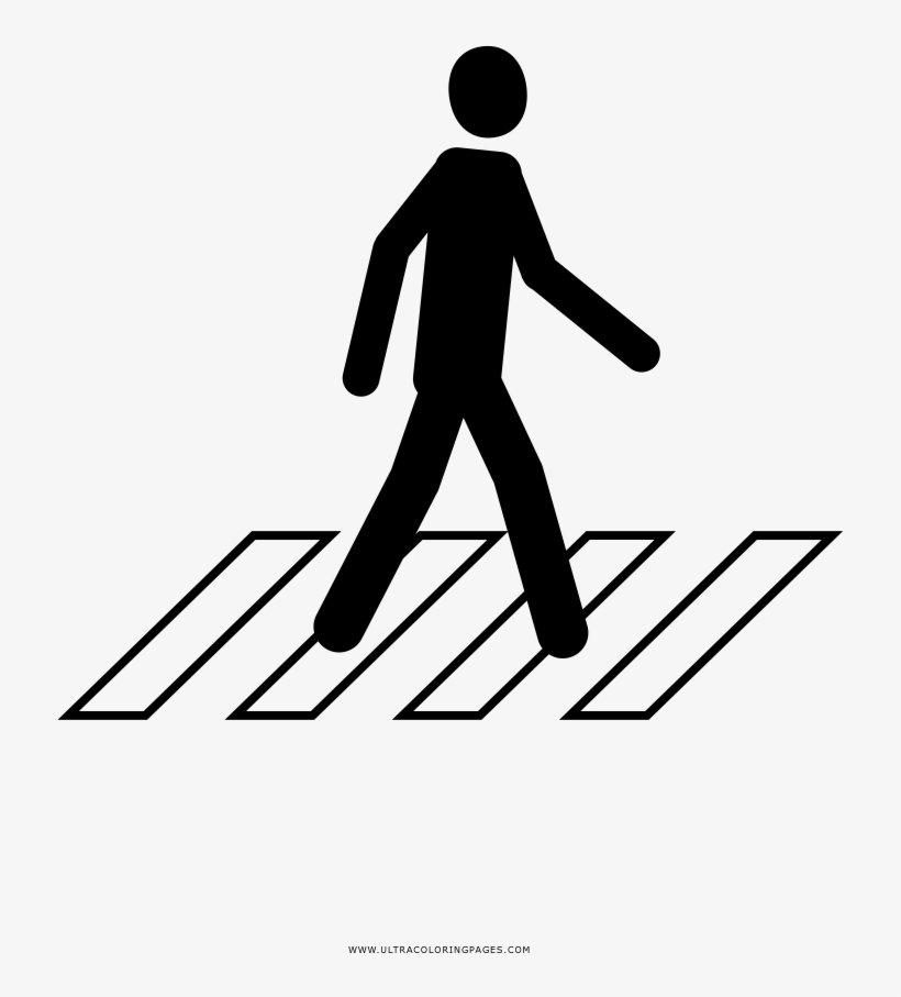 Crosswalk Coloring Page - Paso Peatonal Dibujo Png, transparent png download