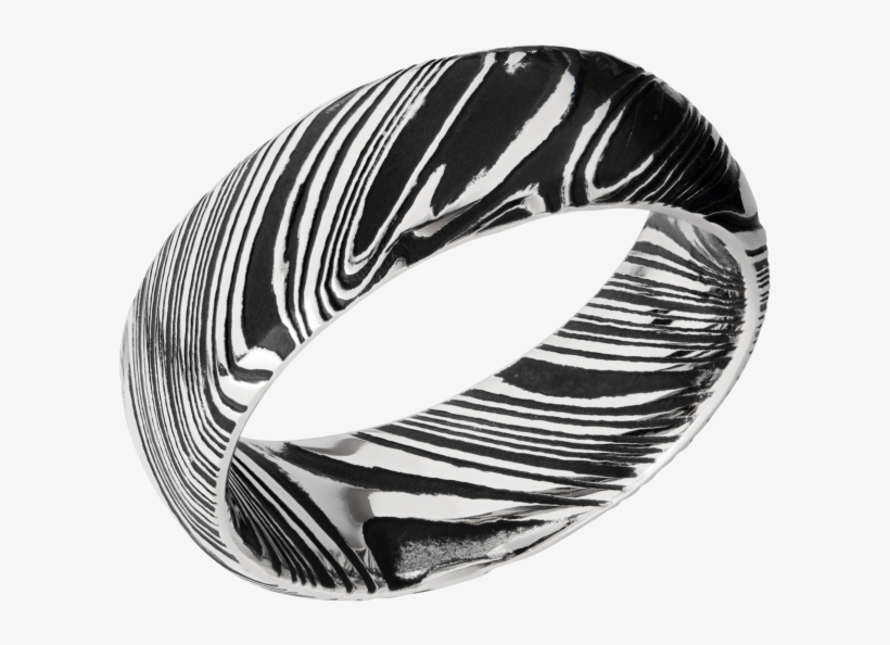 Woodgrain Damascus Steel 8mm Band D8dwoodgrain Blackall - Wedding Ring, transparent png download