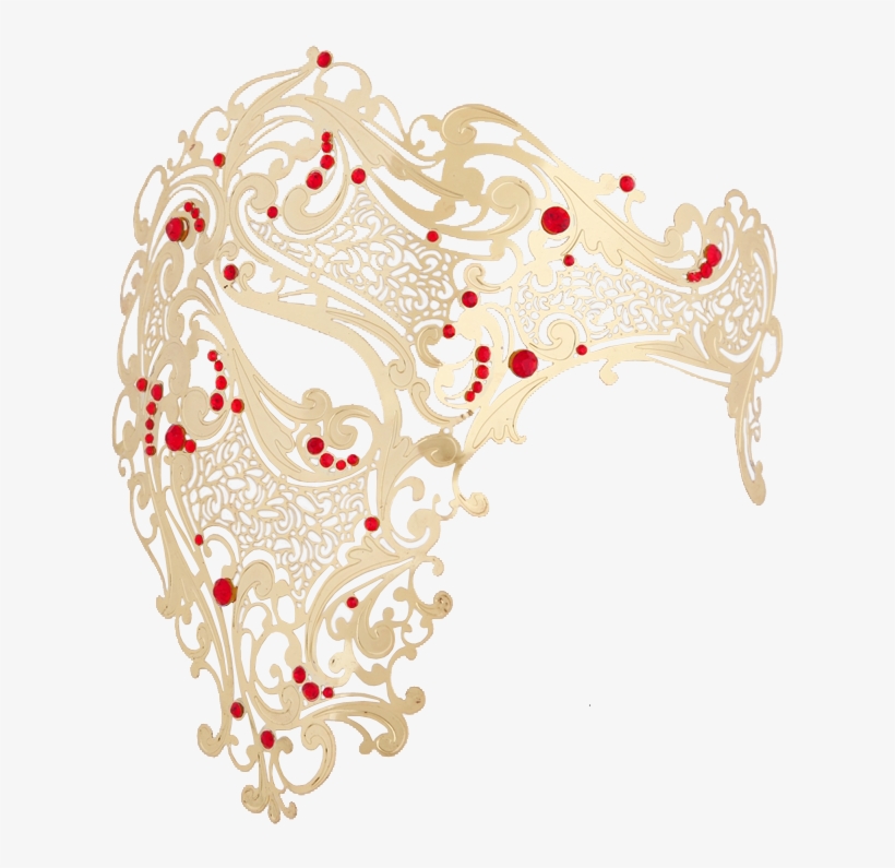 Gold Series Signature Phantom Of The Opera Half Face - Illustration, transparent png download
