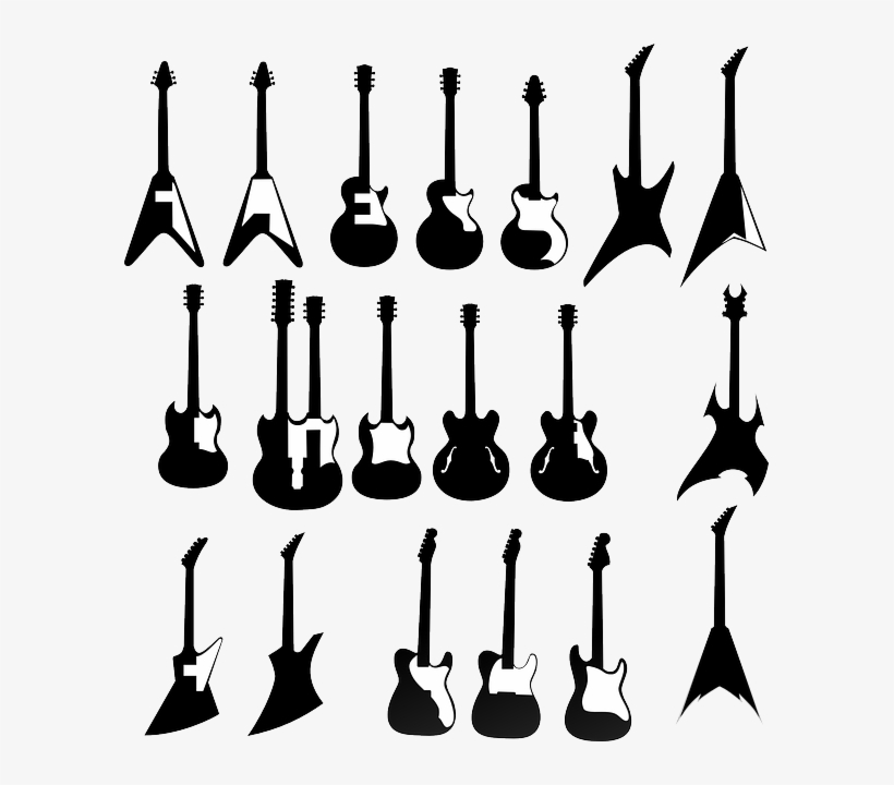 How To Build Your Own Electric Guitar Guitar Vector, - Flying V Guitar Clip Art, transparent png download