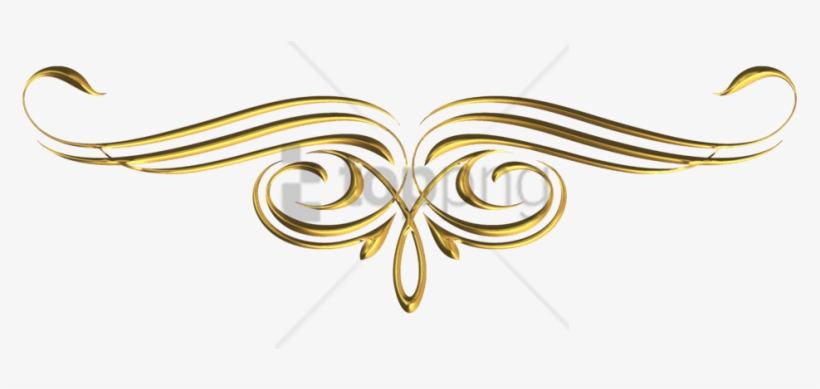 Free Png Gold Swirl Design Png Png Image With Transparent - Portable Network Graphics, transparent png download