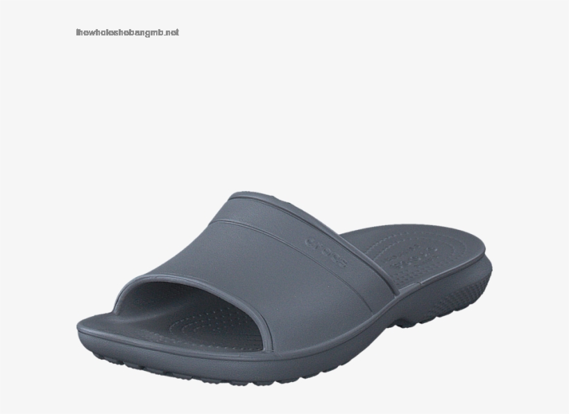 Women's Crocs Classic Slide Smoke - Slipper, transparent png download