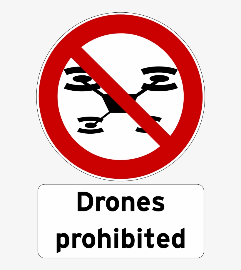 Drones Prohibited With Additional Sign - Senior Fraud Prevention, transparent png download