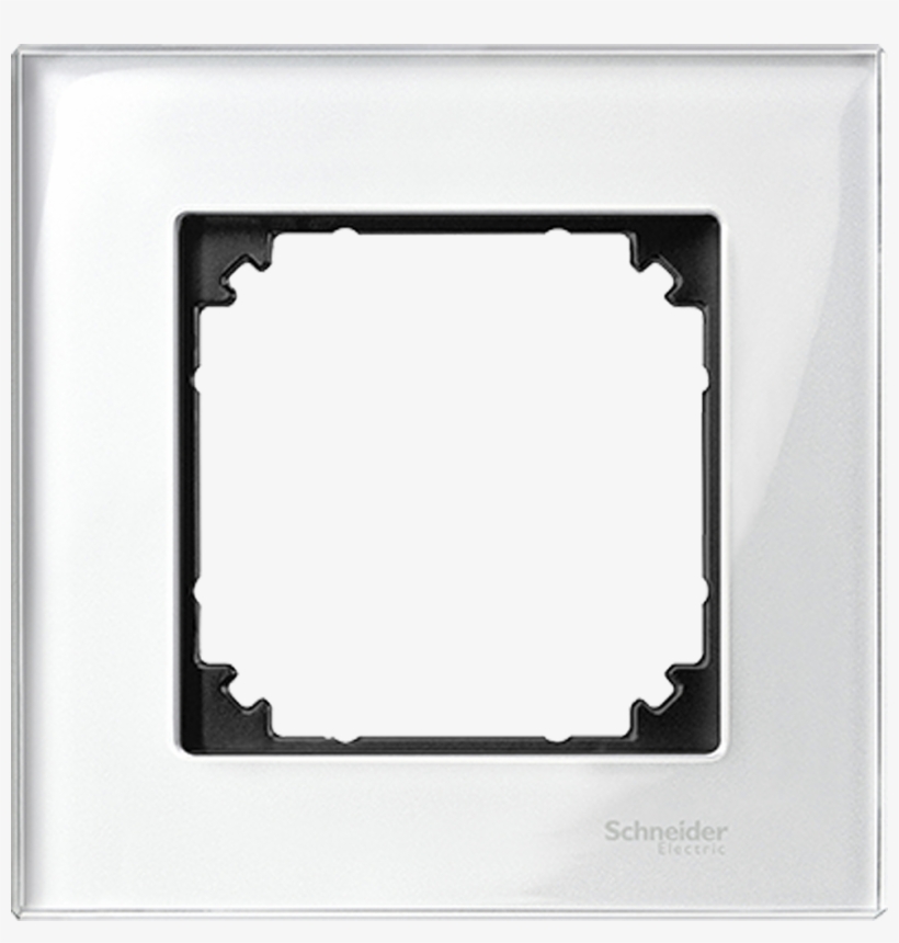 Mtn404119 Real Glass Frame, 1 Gang, Brilliant White, - Monochrome, transparent png download