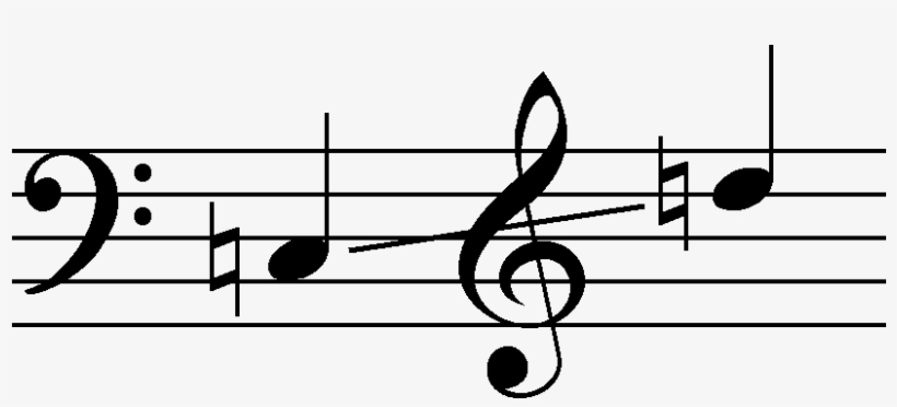 Range Greatbassrecorder - Harp Music Staff, transparent png download