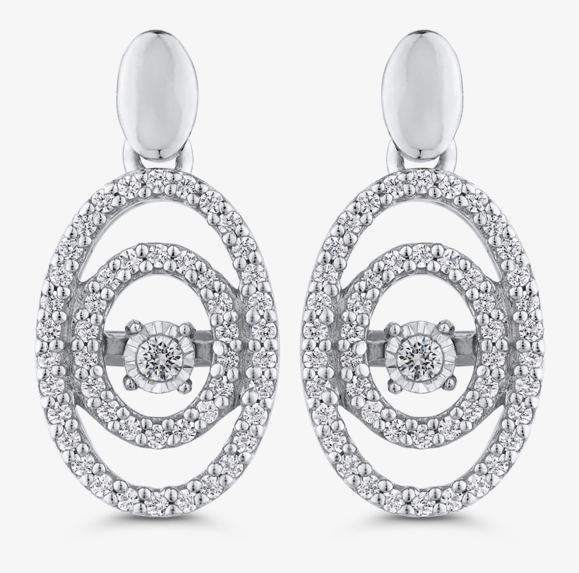 Ea0820t-04w Fashion Jewelry Carizza Fashion White Gold - Earrings, transparent png download