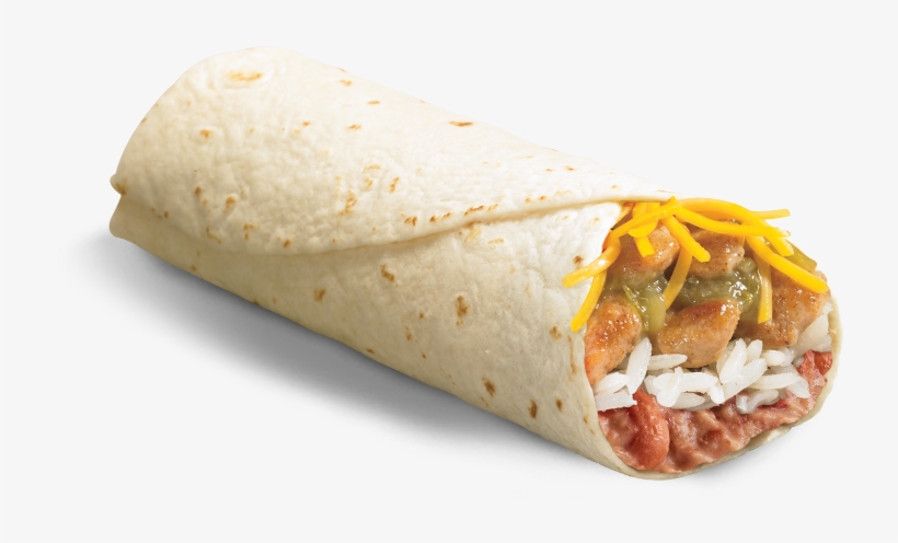 Svg Transparent Library Burrito Transparent Chicken - Del Taco Spicy Chicken Burrito, transparent png download