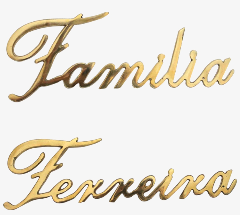 Manuscrito De Bronze Com Nome Da Família - Familia Png Letra, transparent png download