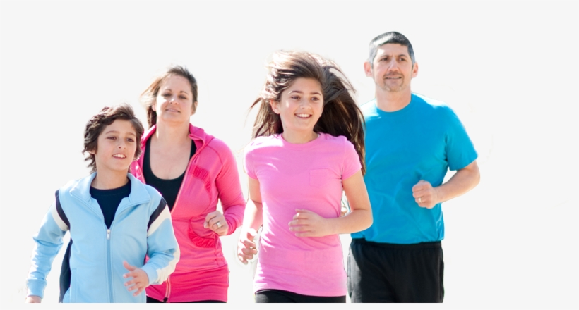 Familia De 4 Corriendo - Familias Corriendo, transparent png download