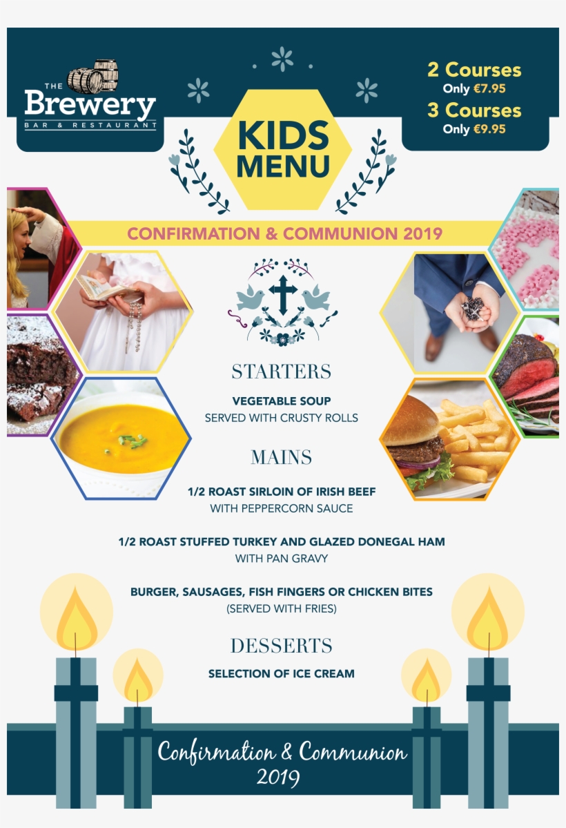 Menus / Confirmation & Communion, transparent png download