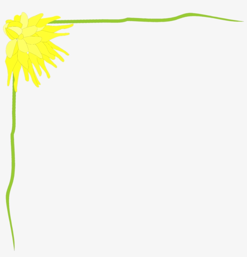 Corner Upper Left - Yellow Corner Border, transparent png download