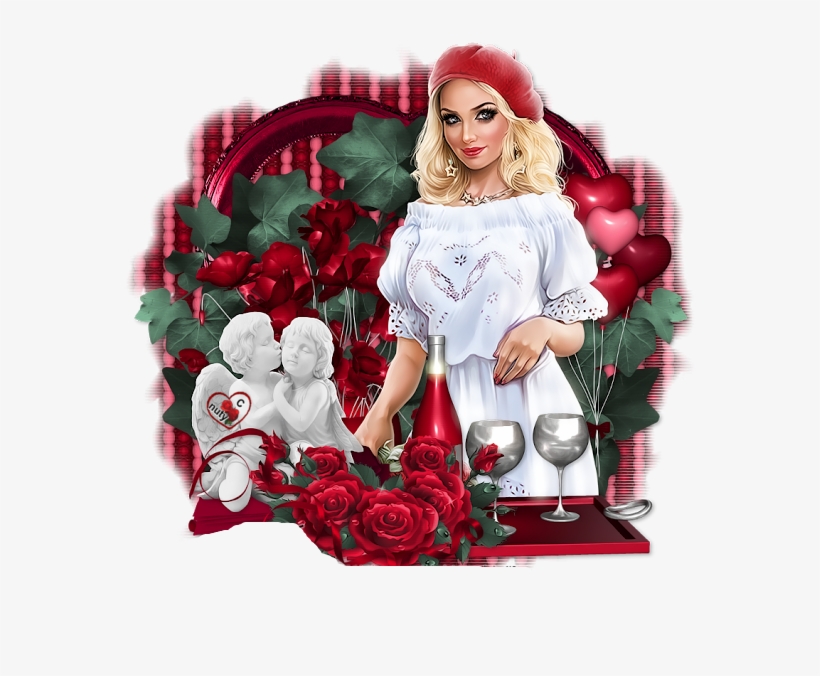 Happy V Day, You Look Like, 3d Girl, Beautiful Ladies, - Garden Roses, transparent png download