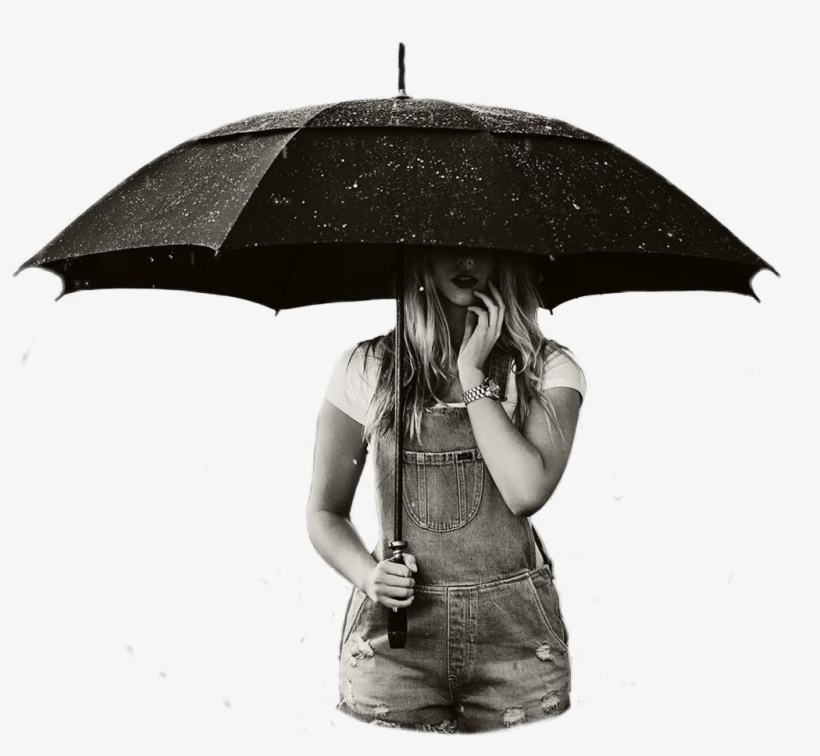 Lluvia Sticker - Girl In The Rain Wallpapers For Iphone, transparent png download