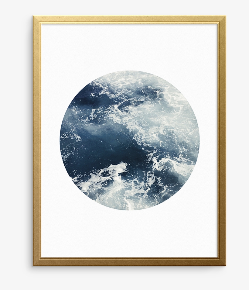 A Vertical/portrait Gold Frame Contains An Art Print - Earth, transparent png download