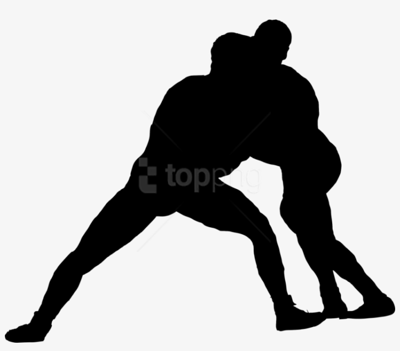 Free Png Sport Wrestling Silhouette Png - Silhouette, transparent png download