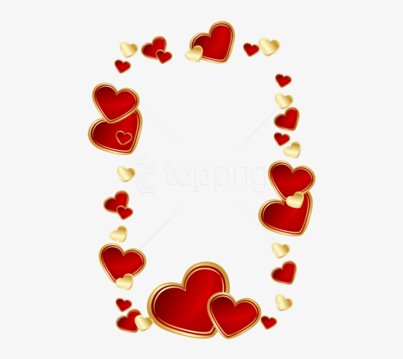 Free Png Download Gold And Red Hearts Decorationpicture - Red Hearts Png, transparent png download