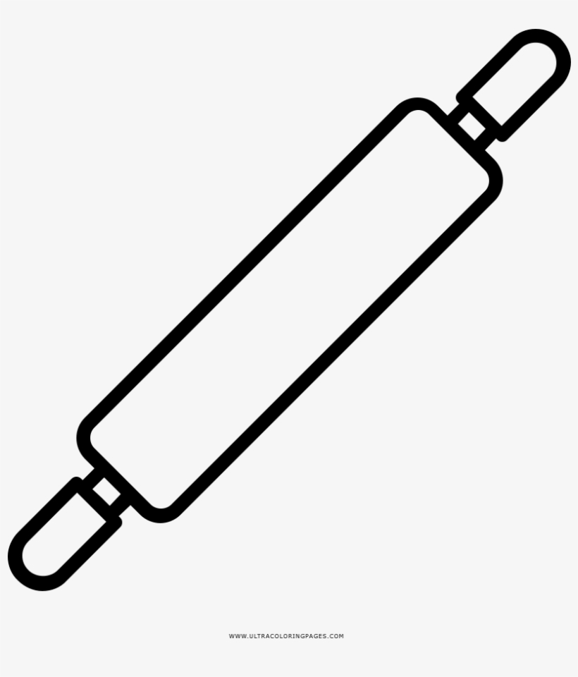 Rolling Pin Coloring Page, transparent png download