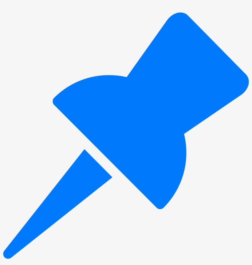 Thumb Tack Clipart Blue, transparent png download