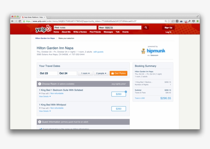 Hipmunk Would Then Send The Confirmation Mail To The - Hotel Booking Review Page, transparent png download