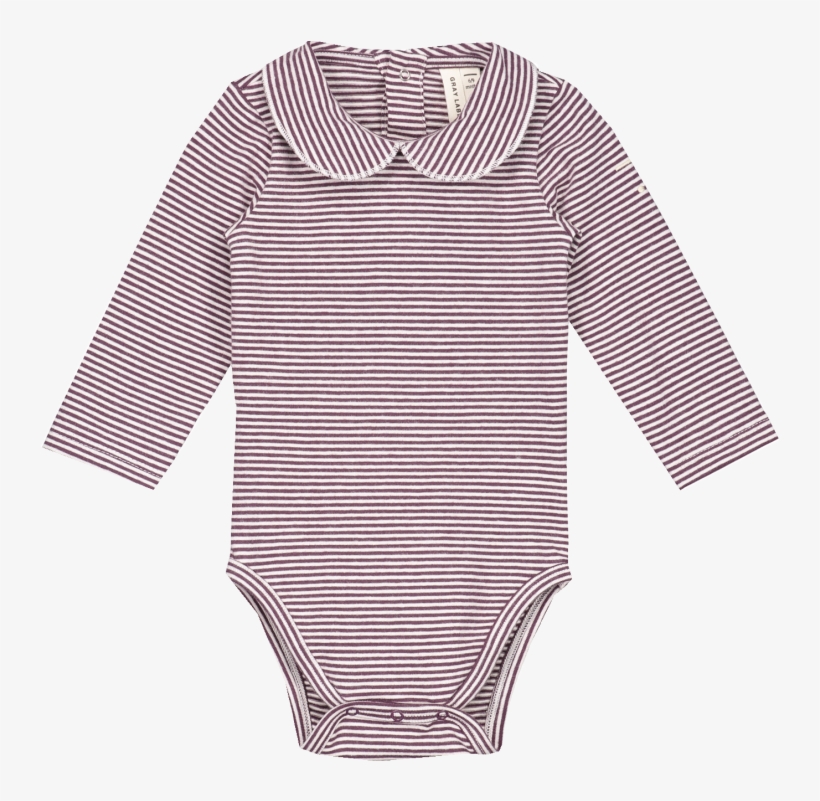 Gray Label Baby Onesie With Collar Striped - Girl, transparent png download