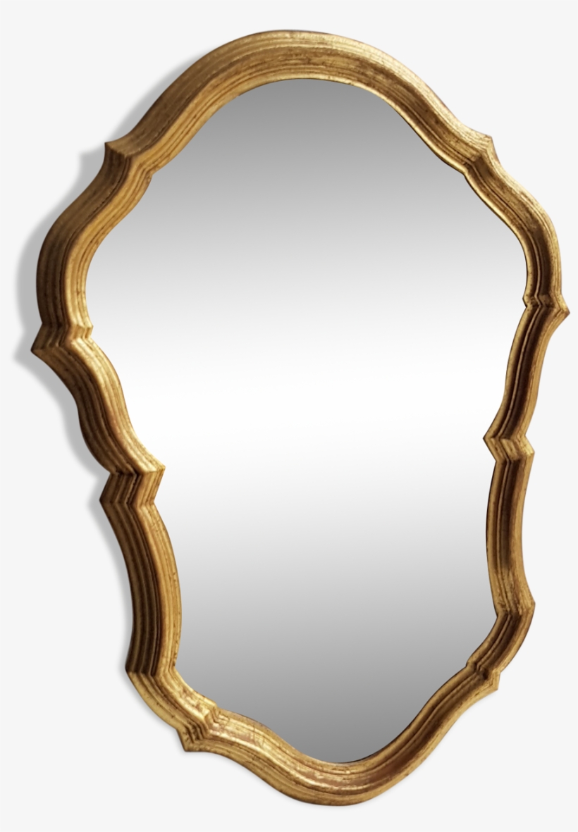 Former Mirror Frame Golden Wood 43x30cm - Mirror, transparent png download