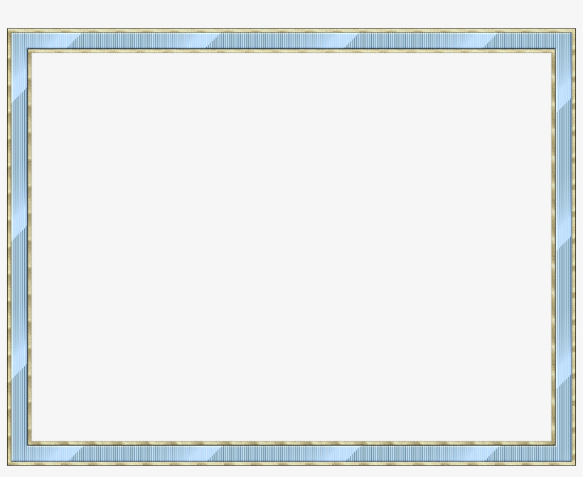 Frame, Outline, Picture Frame, Light Blue, Gold - Border, transparent png download