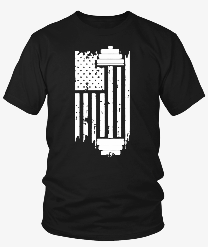 American Flag And Barbell - Seder Masochism T Shirt, transparent png download