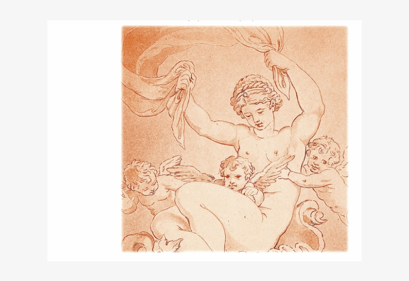 Clip Royalty Free Classical Drawing Red Chalk - Illustration, transparent png download