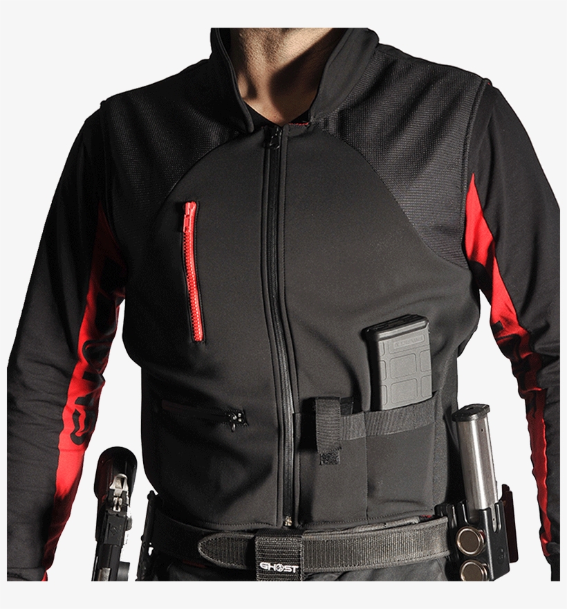 Ghost Ultimate Vest Front Shooter - Leather Jacket, transparent png download