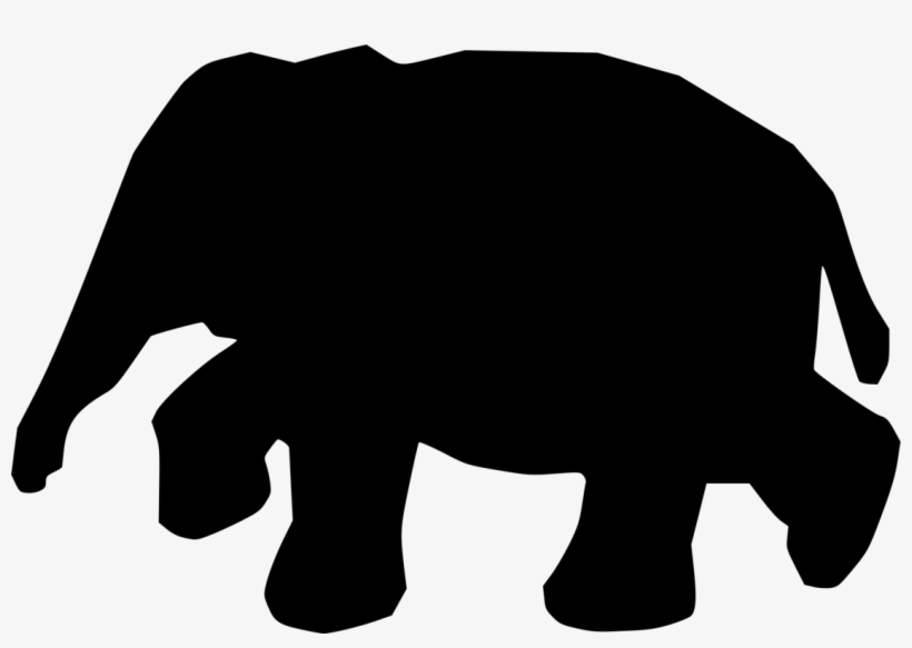 Indian Elephant Computer Icons African Elephant Black - Indian Elephant, transparent png download