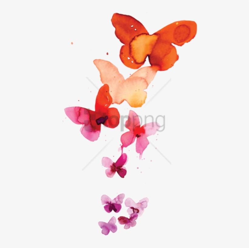 Free Png Watercolor Butterfly Tattoo Png Image With - Watercolor Butterfly, transparent png download