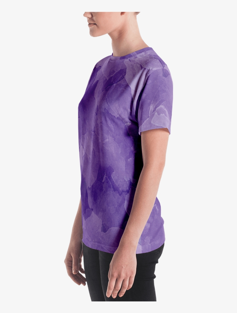 Violet Watercolor Women's T Shirt T Shirt Zazuze - T-shirt, transparent png download