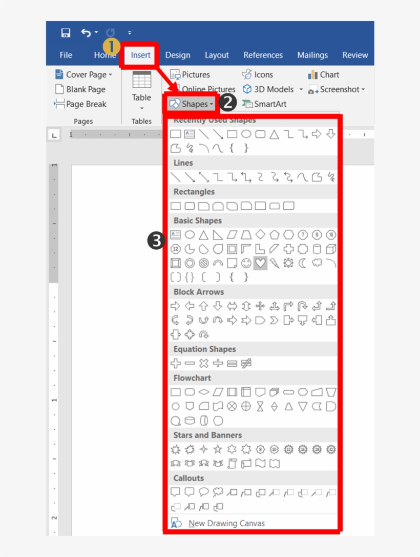 Inserting/drawing The Shapes For Opening The Drawing - Microsoft Shapes, transparent png download