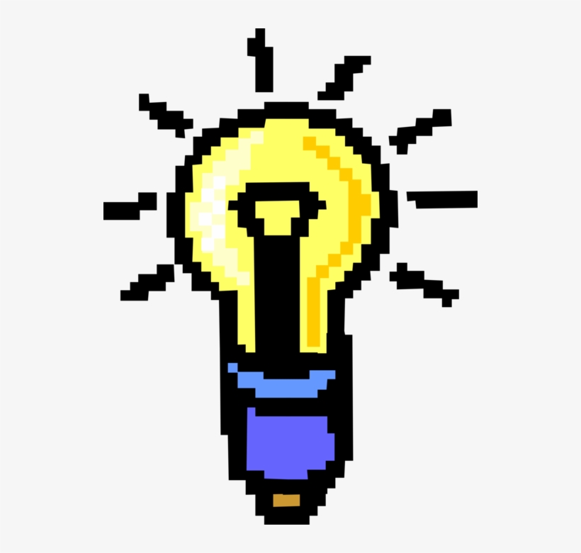 Vector Illustration Of Light Bulb Good Idea Symbol - Bulb Icon, transparent png download
